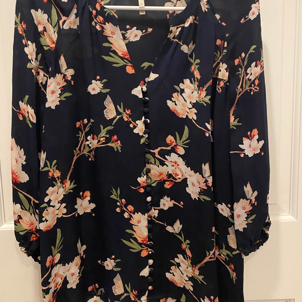Joie Silk Chiffon Floral Top